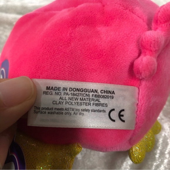 Mushmeez Pink Owl Squeezy Squishy Moldable stuffed animal plush toy - Picture 6 of 8